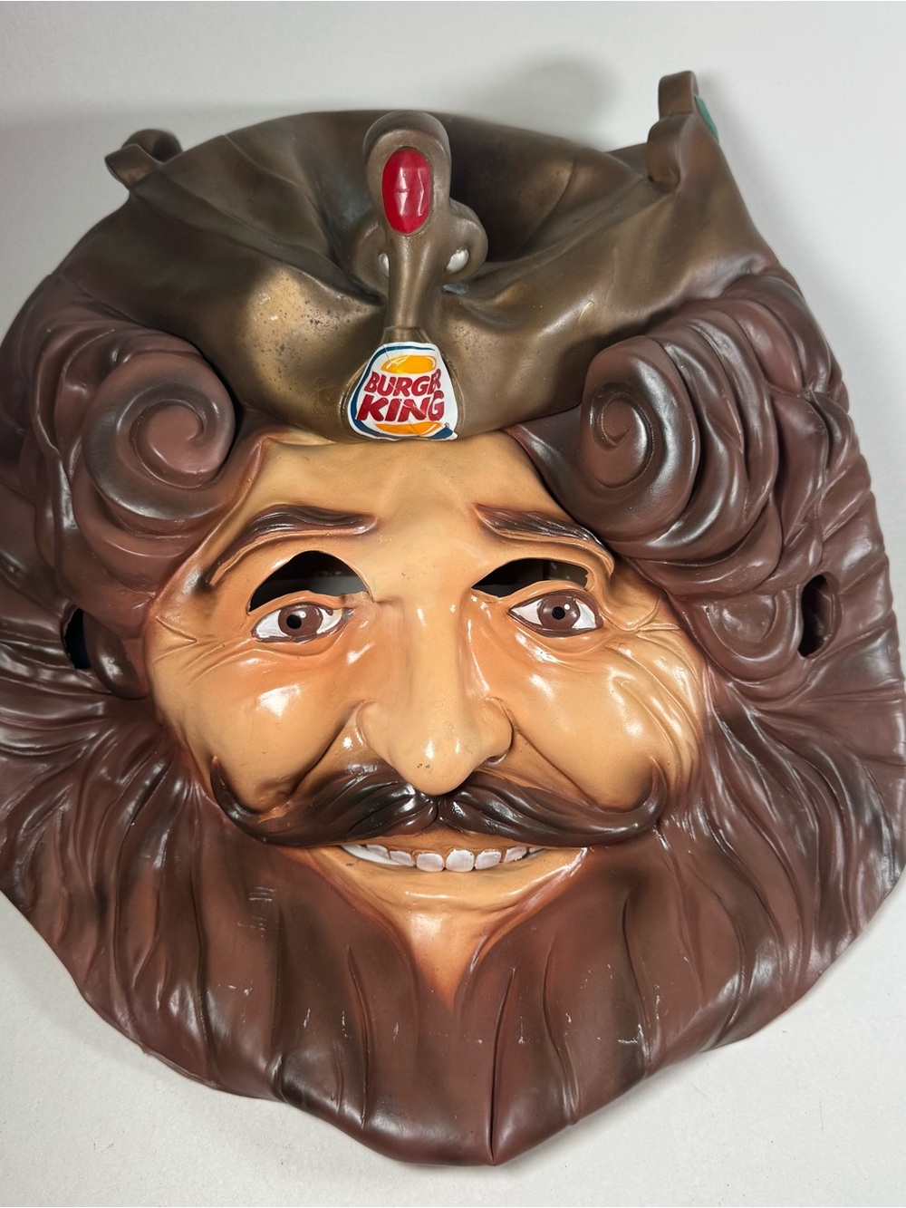 Vintage Rubie's Costume Co Burger King Brands 2007 Halloween Mask King *Flaws